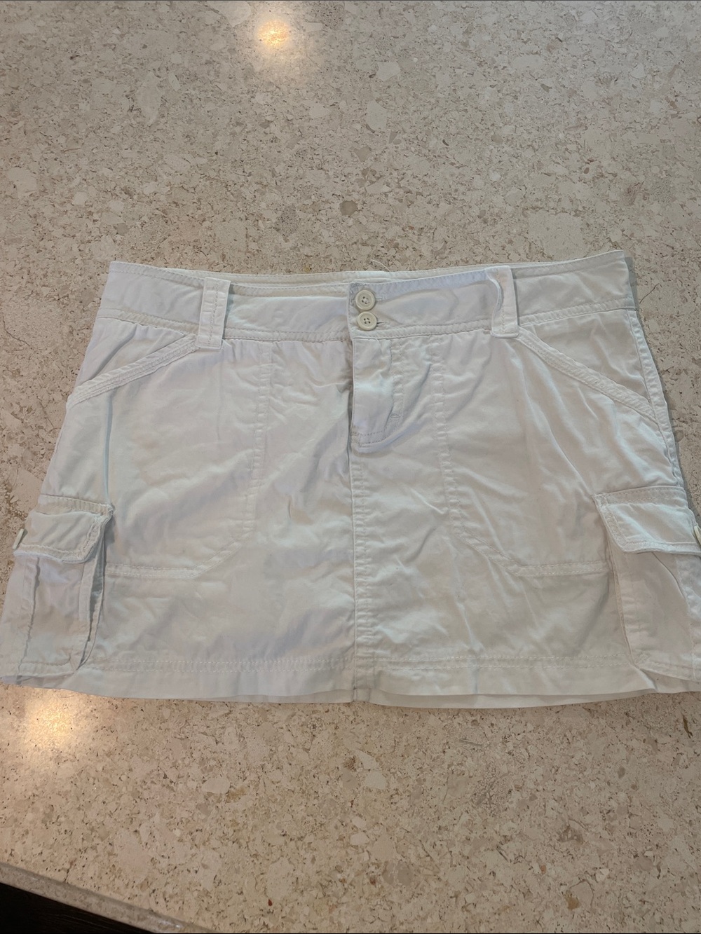 Vintage Girls' White Cargo Skort - Casual Kids Bottoms
